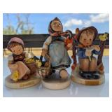 3pc Goebel Hummel German Porcelain Figures