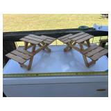 2pc Picnic Table Condiment Caddies - Doll Tables