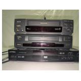 3pc - Apex DVD Player & Magnavox VHS Players