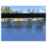 4pc Belleek Irish Parian China - Pitchers & Bowls