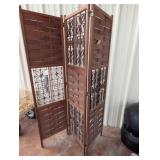 Mid Century Modern Wood Folding Divider Screen