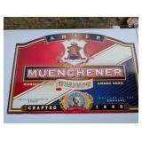 American Muenchener Amber Metal Beer Sign