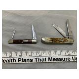 Case XX Bone Mini Trapper & Eisenhower Pen Knife