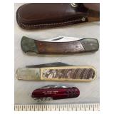 3pc Folding Knives / Pocket Knives - Colonial, Etc