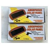 2pc  Amorphous 1.5W Solar Panels w/ 12V Adapter