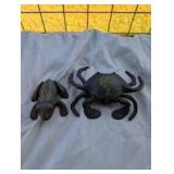 Wilton Cast Iron Crab & Frog Ashtray Trinket Box