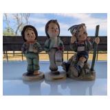 3pc Goebel Hummel West German Porcelain Figures
