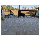 Etched Crystal Stemwre Set - 38pc Matched Set