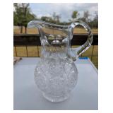 Vintage Cut Crystal Water Pitcher