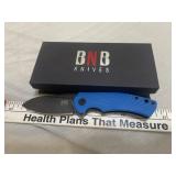 BNB Knives Blue Fin Folding Pocket Knife - NIB