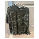 3pc Camo Long Sleeve Pullover Shirt Size XXL