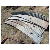 Corrugated metal grain bin pieces