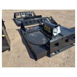 2026, MOWER KING, Skid Steer Brush Cutter, Model: SSRC, working width 77 in Direct Drive Hydraulic Motor Quick Attach 790lbs. NOTE: GEAR BOX NEEDS OIL BEFORE USING, Serial #: SSRC26020403E