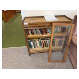 Wood Framed Glass Door Bookcase (doesn't include the books)
