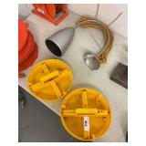 Electrical light with extension cord and 2 Bucket Stackers