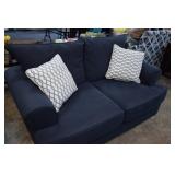 Blue Loveseat w/ Pillows