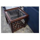 Glass Top End Table