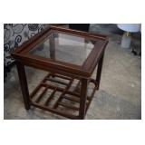Glass Top End Table