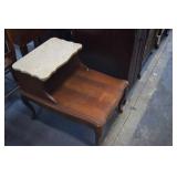 Slate Top End Table (smoke damage)