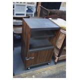 Rolling Cabinet (wheel missing) (smoke damage)