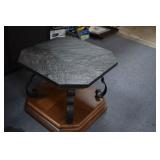 Slate Top End Table (smoke damage)