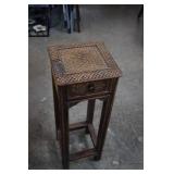 Wicker Plant Stand w/ Drawer