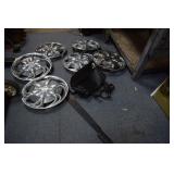 Hubcaps / Machete / Harley Davidson Leather Bag