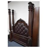 Queen Bed Frame w/ Rails (smoke damage)