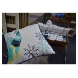 Pillow & 8 Packs of Kids Hangers (smoke damage)