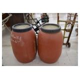 2 - 50 gallon Plastic Drums