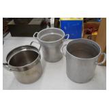 3 Stainless Pots