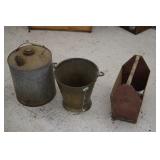 Galv. Gas Can / Coal Pale / Horse Toolbox