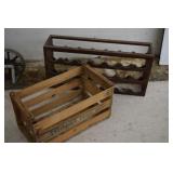 Wooden Crate & Wine Rack