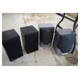 2 Aiwa & 2 Pinnacle Speakers