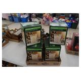 4 Glass Hurricane Candle Holders