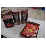 2 pc. Hurricane Crystal / Glass Christmas Trays