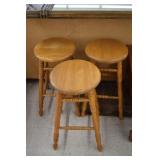 3 Wooden Stools