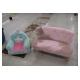 Childs Coushioned Chairs (smoke damage)