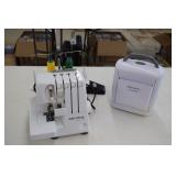 Euro Pro Sewing Machine & Sewing Box (smoke damag)