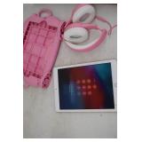 Apple iPad w/ Childs Case & Earphones (smoke damag