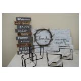 Wood Wall Signs / Shelves (smoke damage)