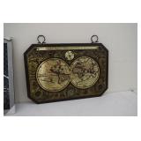 Large Hanging Map of the World (smoke damage)