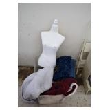 Dress Form & Blankets (smoke damage)
