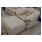Leather Oversized Chair w/ Ottoman