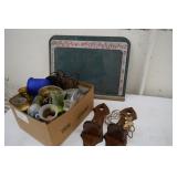 Chalk Board & Sconces / Globes