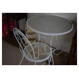 Wrought Iron Table & Chair