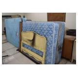 Full Bed Frame w/ Full & Queen Mat.  (smoke damage