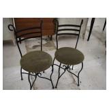 2 Wrought Iron Chairs (smoke damage)