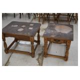 2 End Tables (smoke damage)