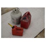 2 Gas Jugs & LP Tank (smoke damage)